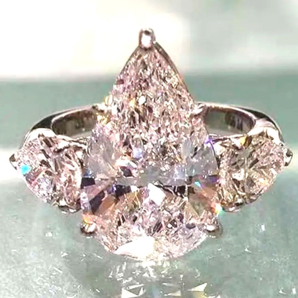 Elegant White Gold Plated 5 Ct diamond wedding ring